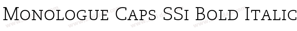 Monologue Caps SSi Bold Italic Small Caps字体转换